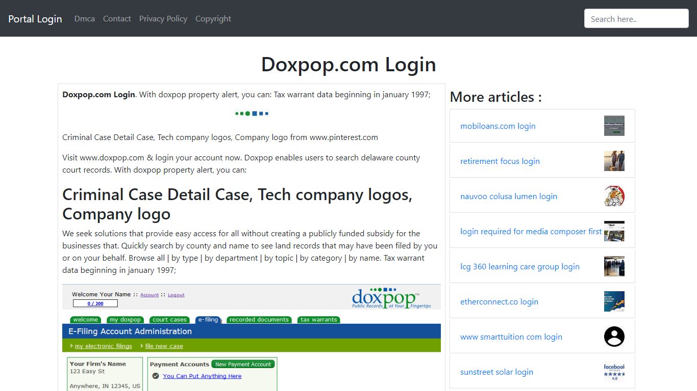 Doxpop.com Login